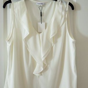 Calvin Klein Ruffle Top Blouse